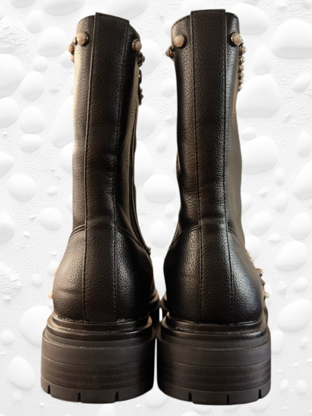 Penningtons Black Studded Boots – Size 10 WW (Wide Width) - Picture 3 of 8